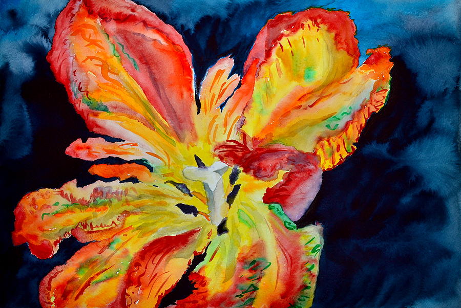 Fireworks Painting by Beverley Harper Tinsley