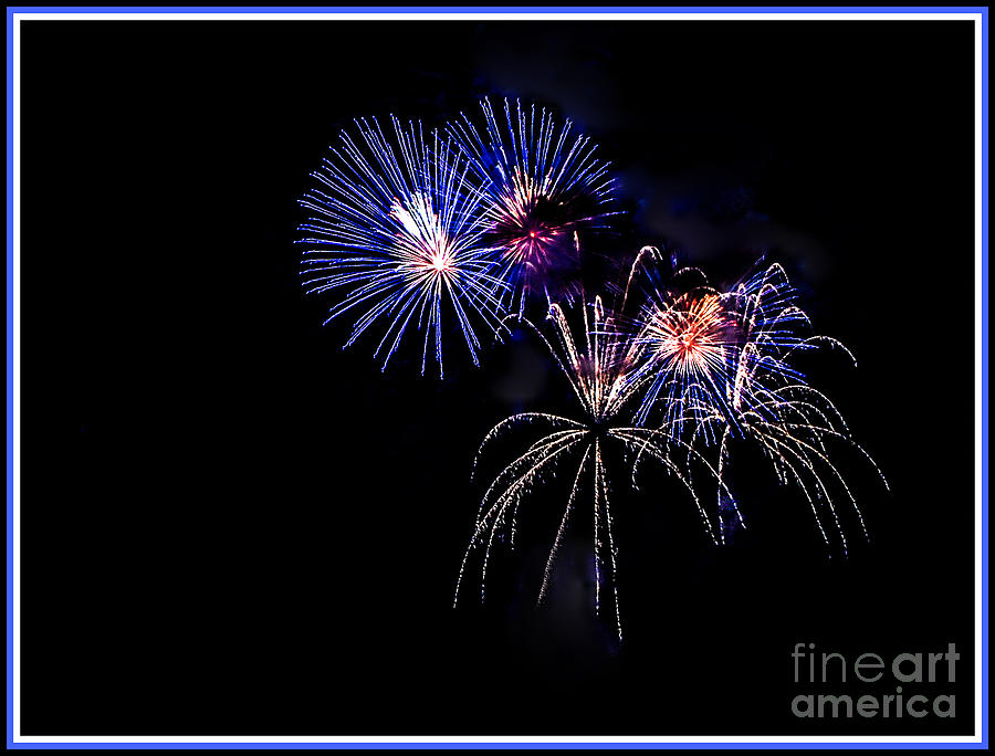 Fireworks Burst Photograph by Grace Grogan