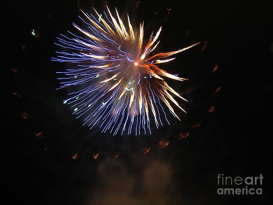 Fireworks Bursting Photograph by Vivian Martin