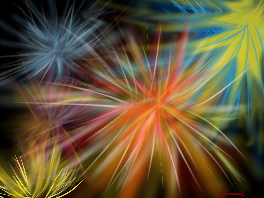 Fireworks Digital Art by Christine Fournier