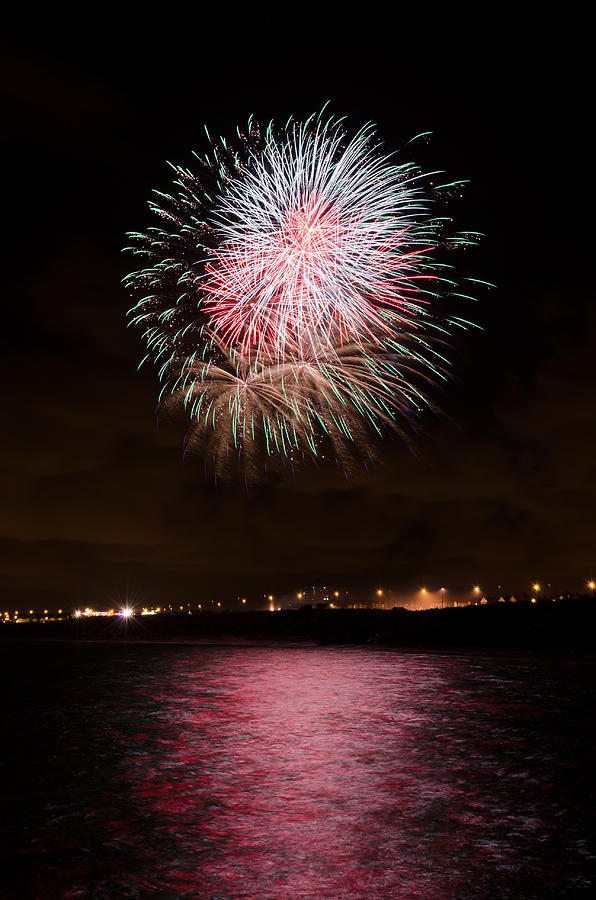 Fireworks cluster Photograph by David Head - Pixels