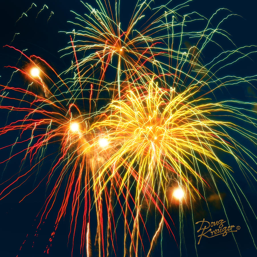 Fireworks Display Photograph - Fireworks Finale by Doug Kreuger