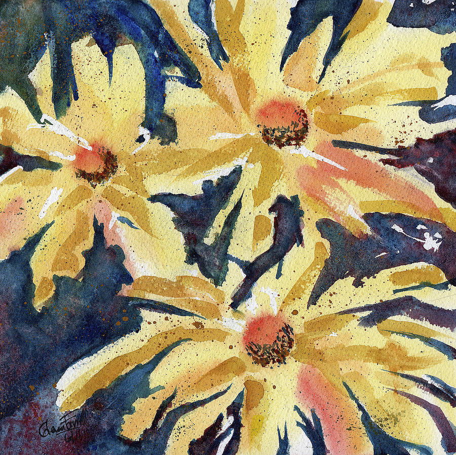 Flower Painting - Fireworks in Flower by Glenn Farrell