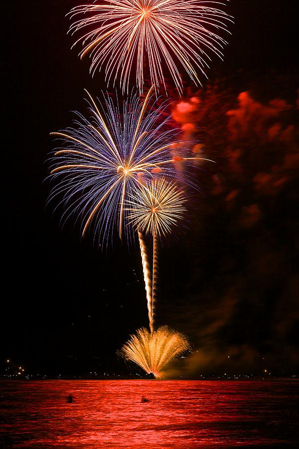 fireworks in Kailua Photograph by Eddie Freeman Pixels