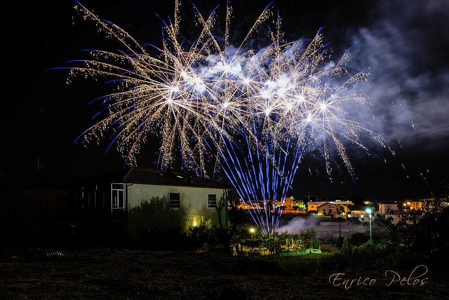 Fireworks In The Garden Photograph by Enrico Pelos