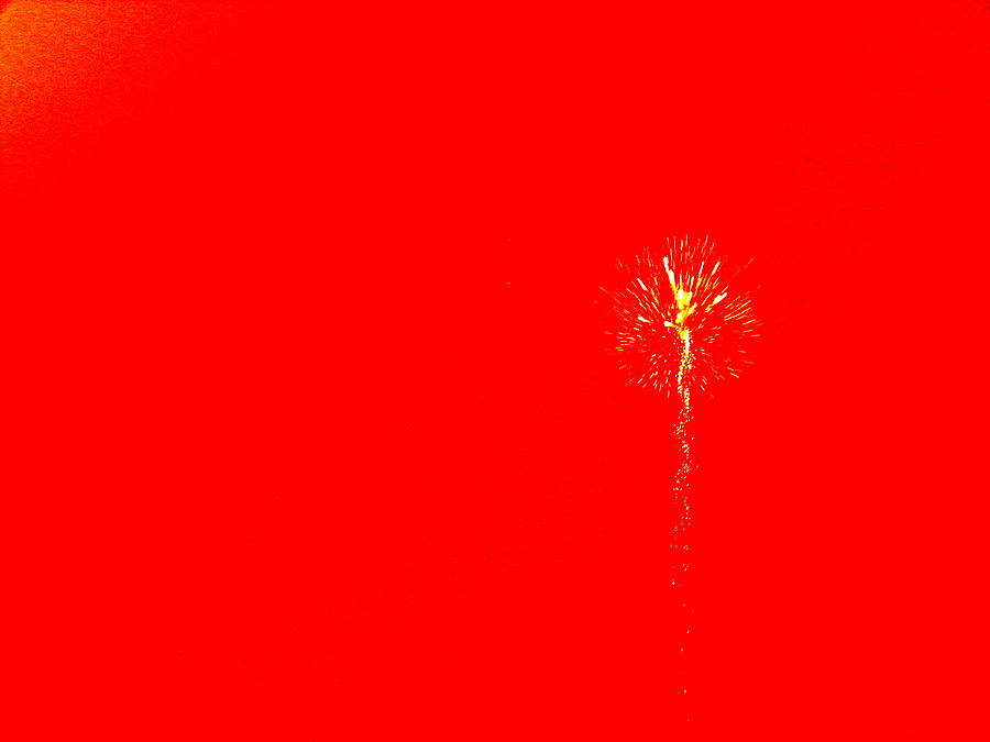 Fireworks July 4th Eloy Arizona 2004 Photograph by David Lee Guss