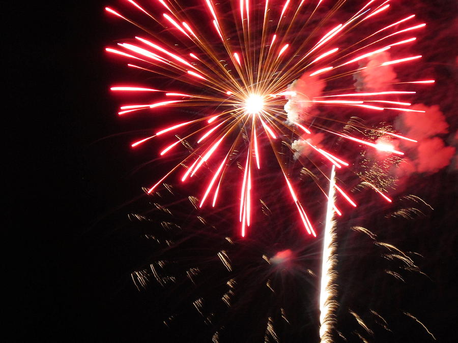 Fireworks Light Trails 3 Photograph by Mary Bedy - Fine Art America