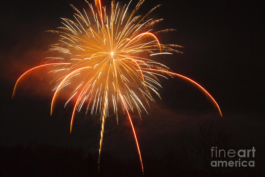Fireworks - Lincoln New Hampshire USA Photograph by Erin Paul Donovan