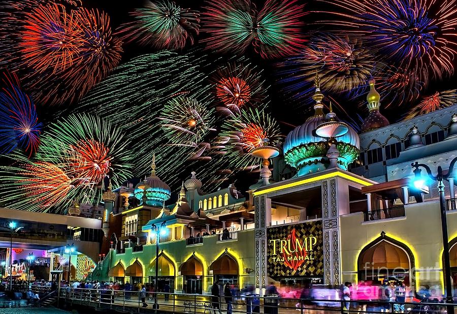 Fireworks Over Atlantic City Photograph by Nick Zelinsky