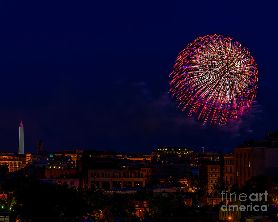 Fireworks over DC Photograph by Izet Kapetanovic