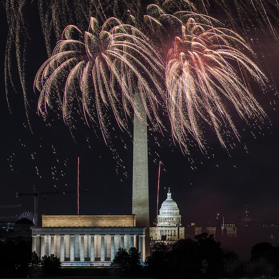 Fireworks Over D.C. Photograph by Robert Fawcett Fine Art America