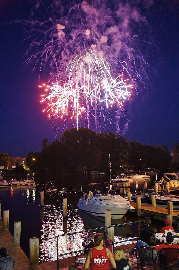 Fireworks Over Fremont Wisconsin Photograph by Carol Toepke