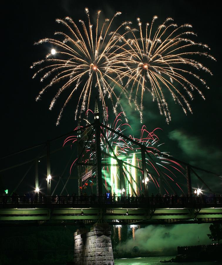 Fireworks Over the Delaware Photograph by Niki Leupold Fine Art America