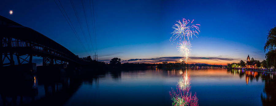 Fireworks Over the Fox Photograph by Lorraine Matti