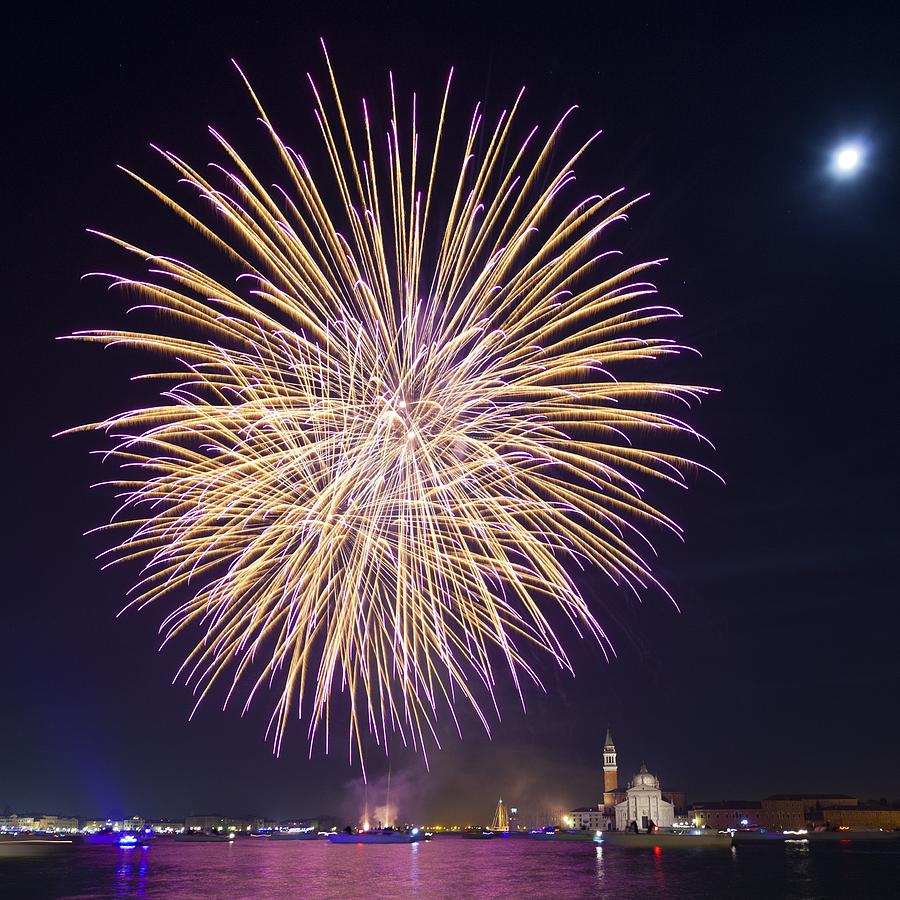 Fireworks over Venice Photograph by Science Photo Library Fine Art