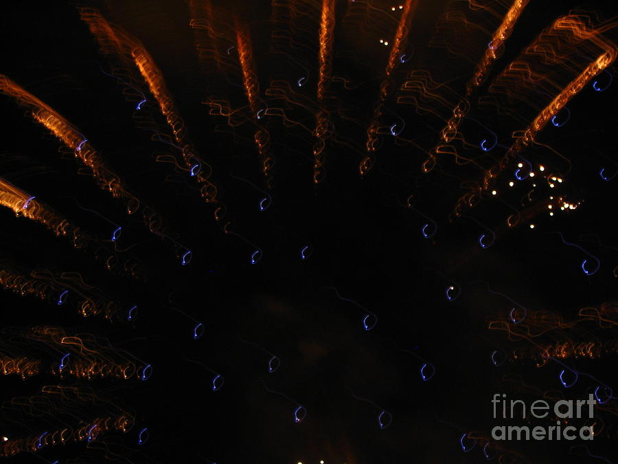 Fireworks Peacock Photograph by Vivian Martin