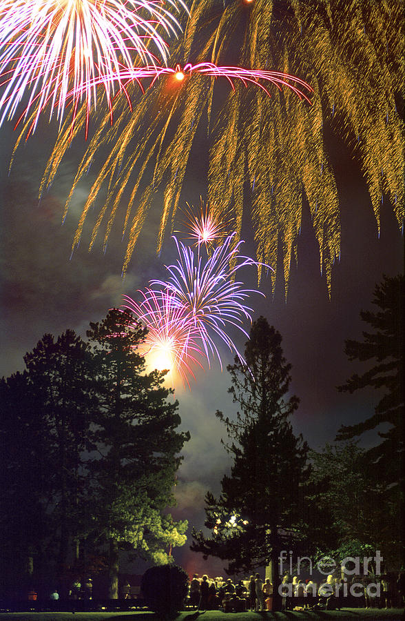 Independence Day Photograph - Fireworks by Phil Degginger