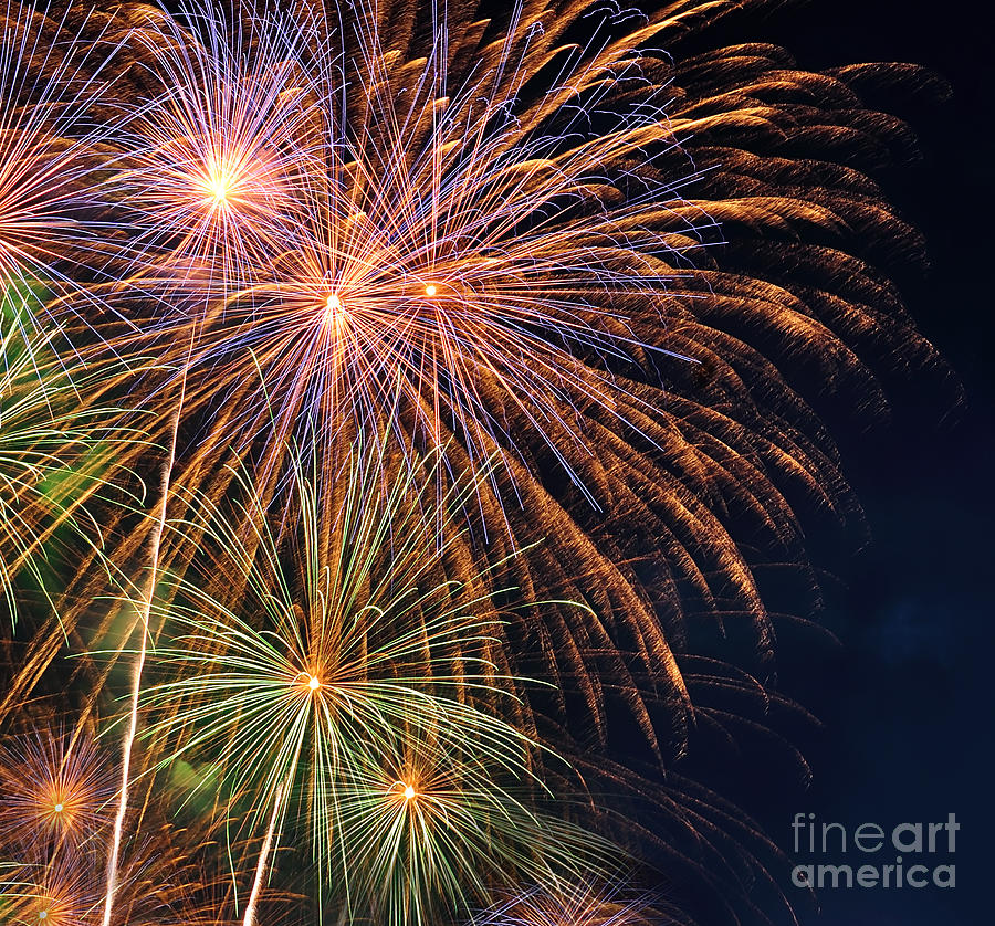 Fireworks Photograph - Fireworks - Royal Australian Navy Centenary by Kaye Menner
