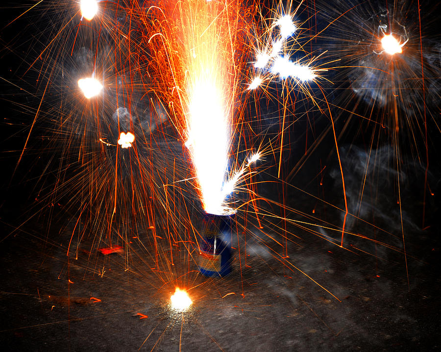 Fourth Of July Photograph - Fireworks study number one by David Lee Thompson