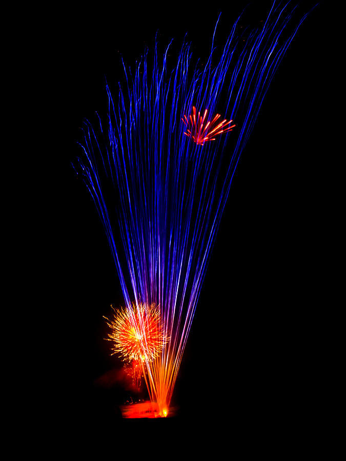 Camera Photograph - Fireworks by Thomas Hall