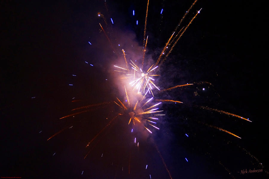 Up Movie Photograph - Fireworks Too at Boatnik Festival - Grants Pass by Mick Anderson