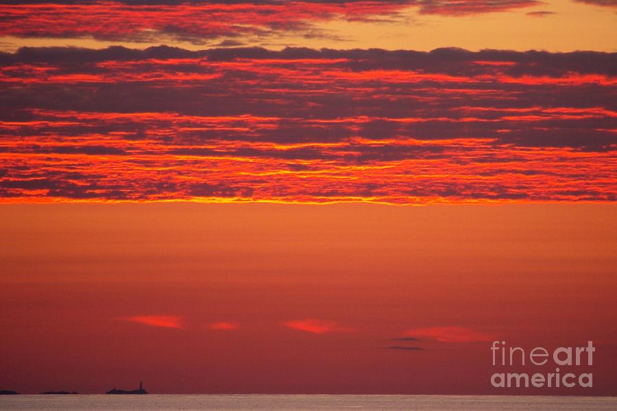 Beach Photograph - Fiery Sky by Eunice Miller
