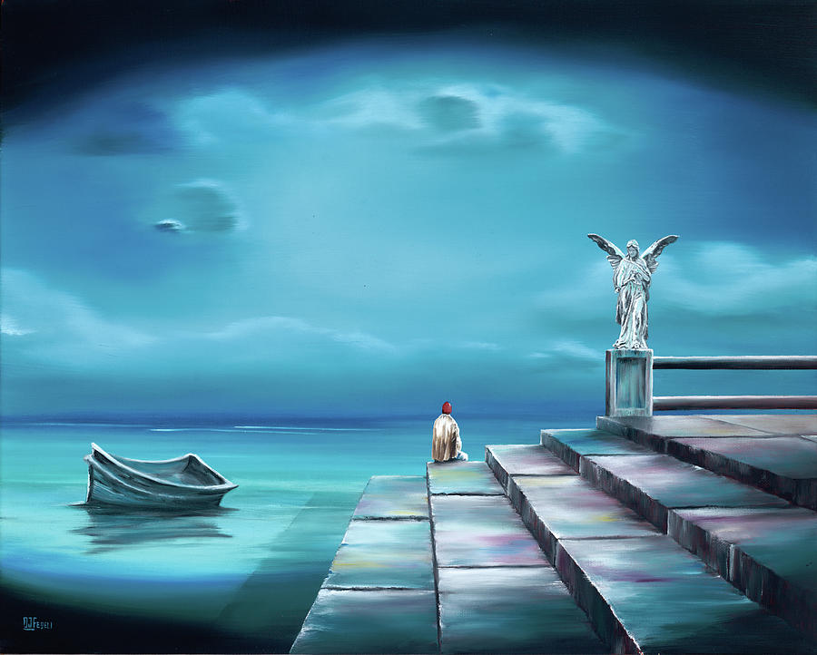 Landscape Painting - First Angel by David Fedeli