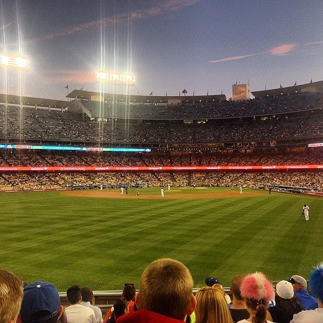 Dodgers Photograph - First Ball Game Of The Year. #dodgers by Ben Tesler