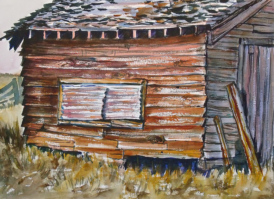 First Barn Painting by Lynne Haines