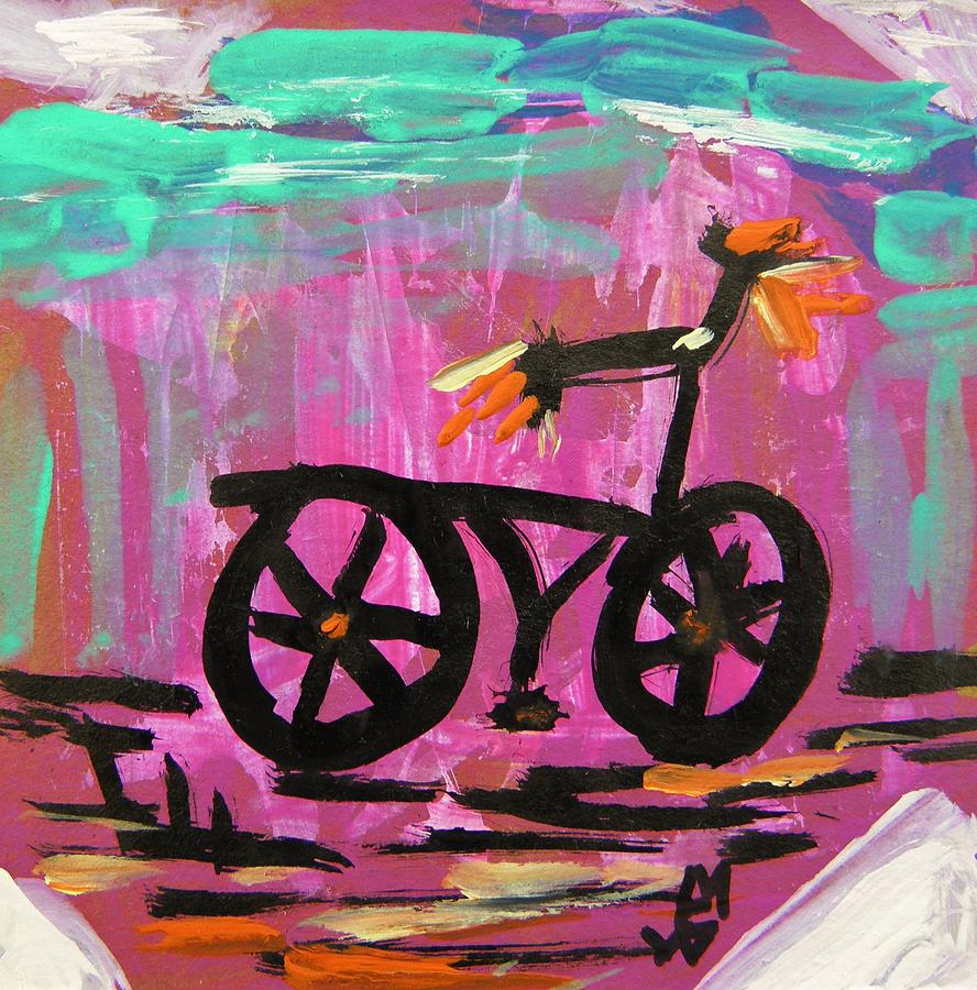 First Bike Painting by Mary Carol Williams