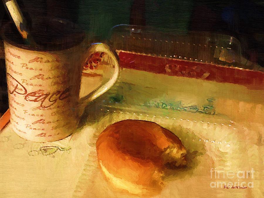 First Bite Painting by RC DeWinter
