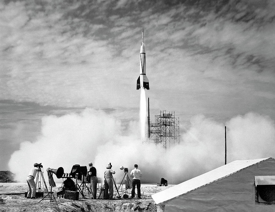 Device Photograph - First Cape Canaveral Rocket Launch by Nasa/u.s. Army