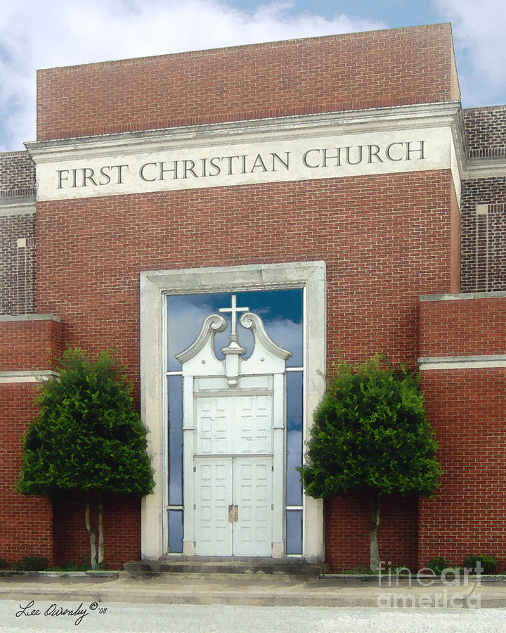 First Christian Church Photograph by Lee Owenby