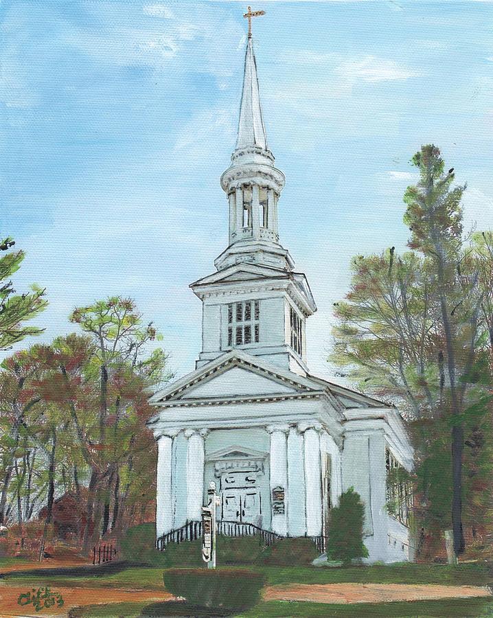 First Church Sandwich MA Painting by Cliff Wilson