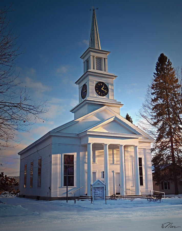 First Congregational Church Newbury Vermont Photograph by Nancy Griswold