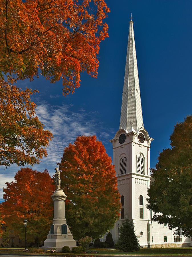 First Congregational Church of Manchester Photograph by Charles ...