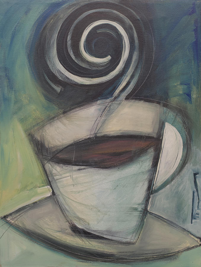 First Cup After Sixty Painting by Tim Nyberg