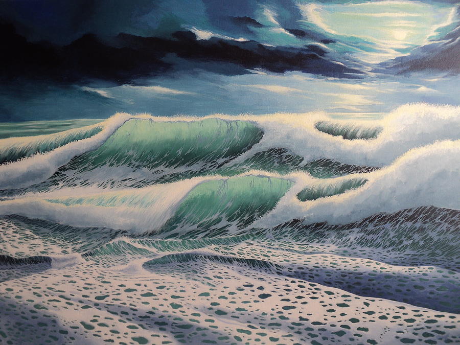 Seascape Painting - First Cut by Alejandro Del Valle
