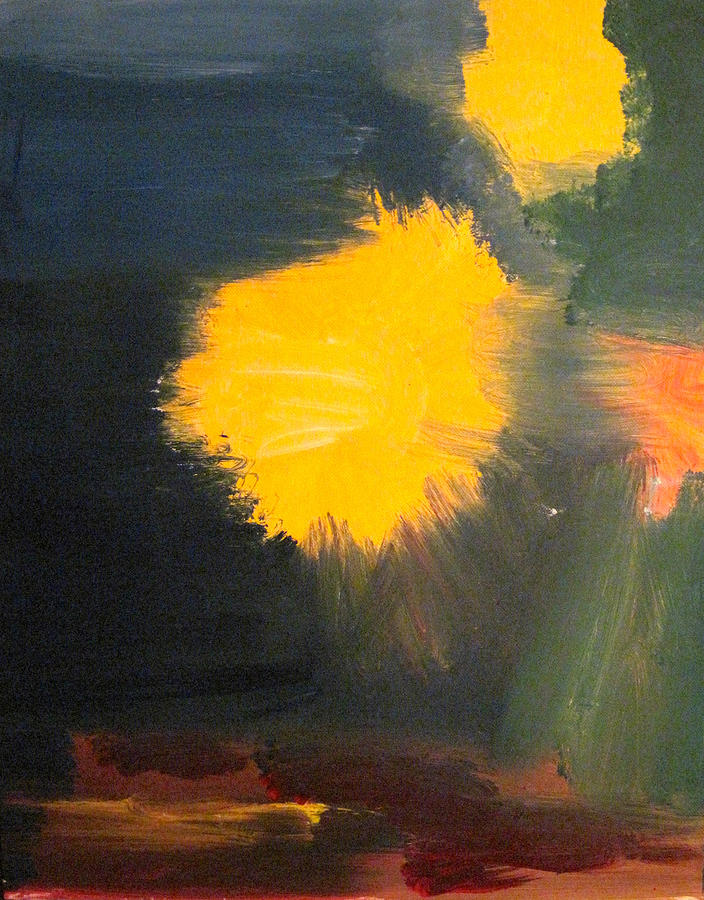 First Daffodil of Spring Painting by Steve Sommers