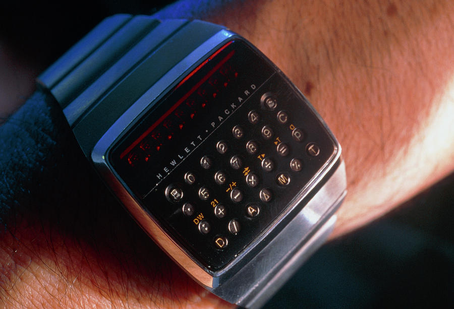 First Digital Calculator Wristwatch Photograph by Peter Menzel/science Photo Library