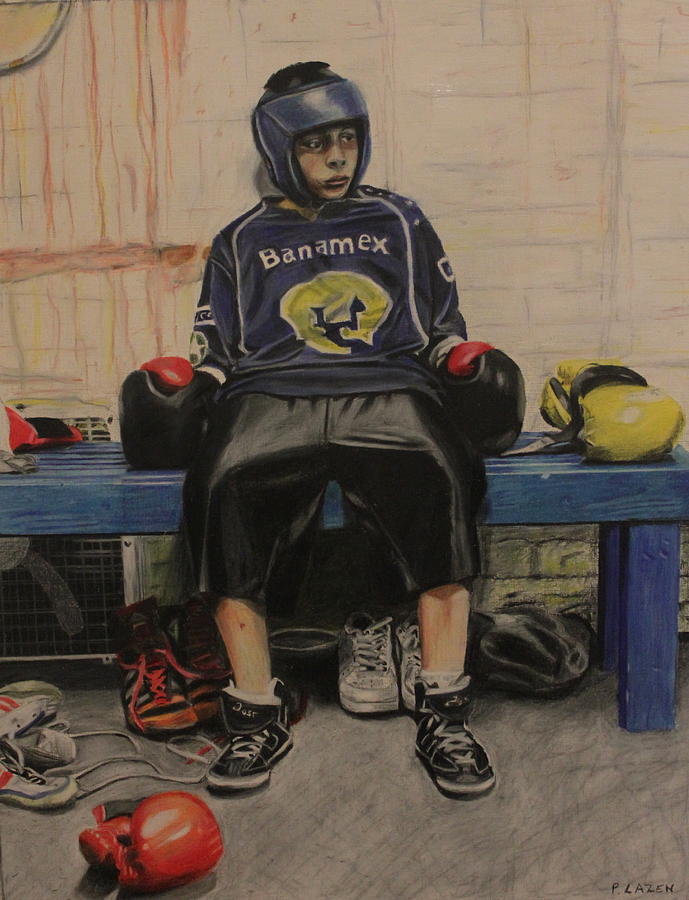 Sports Drawing - First Fight by Patricio Lazen