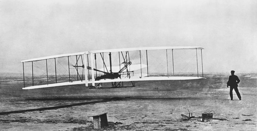 First Flight Photograph by Underwood Archives