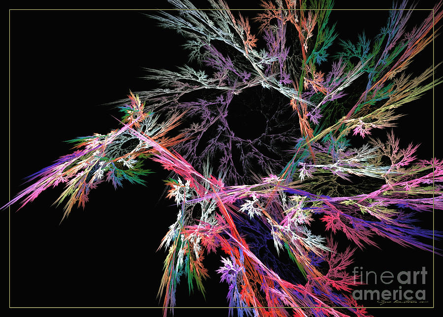 First flower - Abstract art Digital Art by Sipo Liimatainen