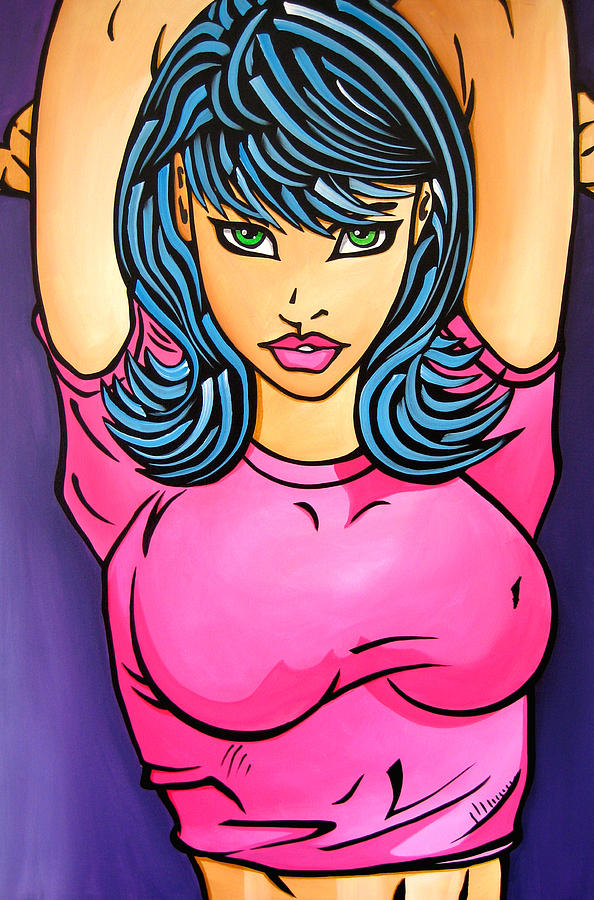 First Impression - Original Pop Art Painting by Fidostudio Painting by Tom Fedro