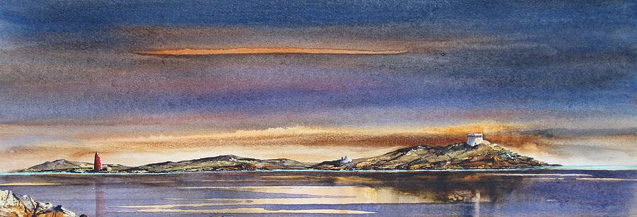 Landscape Painting - First Light At Dalkey by Roland Byrne