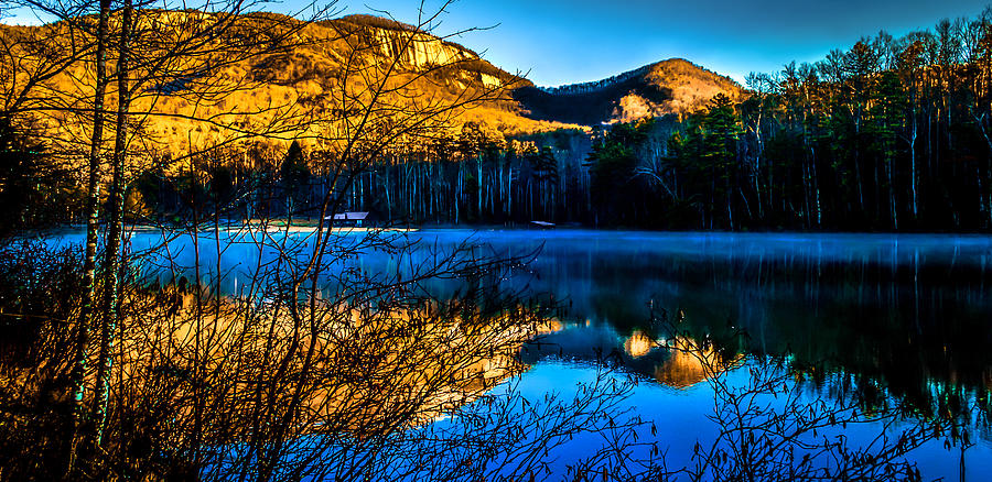 Mountain Photograph - First Light at Pinnacle Lake by Optical Playground By MP Ray