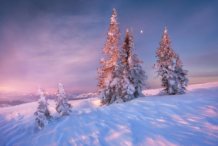 Huntsville Photograph - First Light at Powder Mountain by Rory Wallwork
