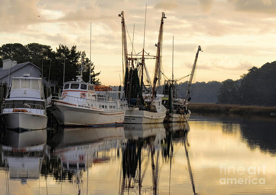 Boat Photograph - First Light by Michelle Tinger