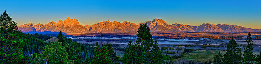 Grand Teton National Park Photograph - First Light on the Tetons by Greg Norrell