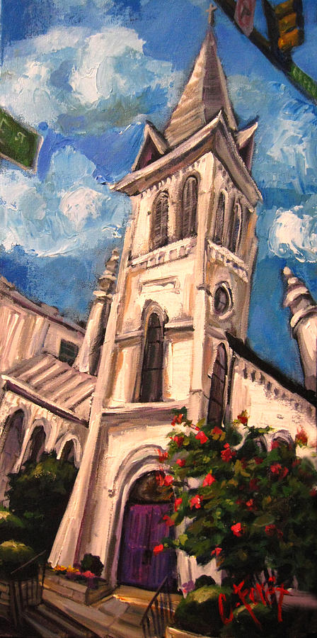 First Methodist Huntsville 2 Painting by Carole Foret